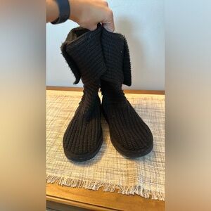 UGG Black Knit Boots